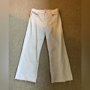 7 For All Mankind Stretchy Jeans sz 30 White Wide-Leg